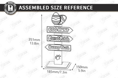 Easter Egg Hunt Sign Laser Cut | Outdoor Easter Sign Stakes Product Image 2