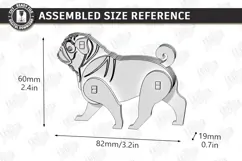 Dog Breed Card Puzzle Laser Cut | 3D Puzzle | Husky | CNC Product Image 2