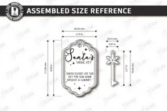 Santas Magic Key Laser Cut | 3D Layered Christmas Magic Key Product Image 2