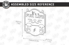 Pet Hair Roller Holder Laser Cut |Wall Signs SVG| Cats SVG Product Image 2