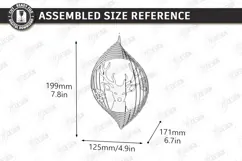 Christmas Wind Spinner Laser Cut | Kinetic Hanging Ornament Product Image 3