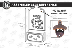 Beer Bottle Opener Laser Cut|Home Bar|Wall Décor|Bar Tool Product Image 2