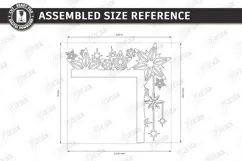 Gold Door Corner Laser Cut| Christmas Wall Decor | Snowflake Product Image 2