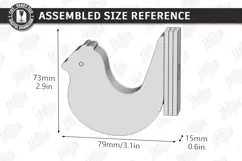 Wooden Wall Hooks Laser Cut | Plywood Birds Wall Hook SVG Product Image 6