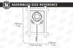 Wooden Coastal Wall Hooks Rack Laser Cut | 3D Layered Ocean Product Image 13