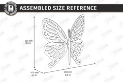 3D Butterfly Laser Cut | Hanging Ornament | Home Decor | CNC Product Image 2