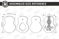 Guitar Pick Holder Laser Cut | Storage Box | Heart Pick Box Product Image 2