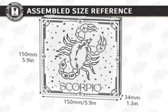 Zodiac Sign Night Light Laser Cut | Scorpio Light Box Laser Product Image 2