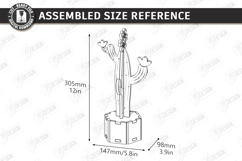 3D Wooden Cactus Laser Cut | Standing Succulent Desk Decor Product Image 2