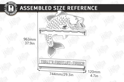 Fishing Rod Rack Laser Cut | Father's Day | Wall Decor SVG Product Image 2