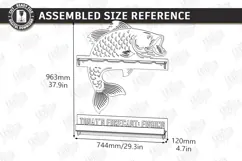 Fishing Rod Rack Laser Cut | Father's Day | Wall Decor SVG Product Image 2