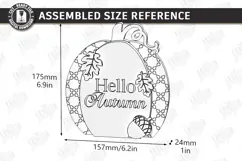 Fall Pumpkin Wooden Décor Laser Cut | Autumn Decor | Fall Product Image 2
