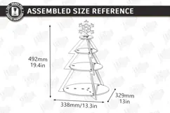 Christmas Tree Shelf Laser Cut | Christmas Tiered Tray | CNC Product Image 3