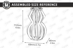Wooden Wildflowers Vase Stand Laser Cut | 3D Layered Vase Product Image 2