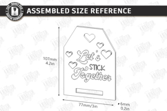 Valentine’s Day Bracelet Card Laser Cut|Slap Bracelet Holder Product Image 2