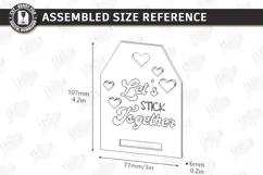Valentine’s Day Bracelet Card Laser Cut|Slap Bracelet Holder Product Image 2