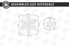 Wooden Christmas Ornament Laser Cut | Hanging Snowflake SVG Product Image 2