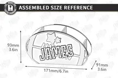 Sports Desk Organizer Laser Cut | Name Sign | Pencil Holder Product Image 2