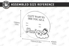 Pregnancy Test Reveal Disc Laser Cut Bundle | Keepsake SVG Product Image 8