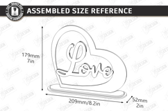 Minimalist Love Stand Laser Cut | Romantic Desktop Sign SVG Product Image 2