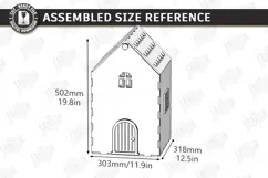 3D Mini House Paper Bin Laser Cut | Desktop Storage Box |CNC Product Image 2