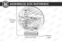 3D Layered Round Lamp Laser Cut Bundle | Wooden Night Light Product Image 2