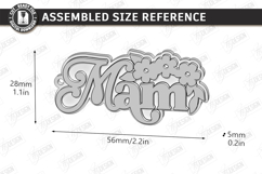 Mother's Day Keychain Laser Cut Bundle | Floral Mom Keyring Product Image 12