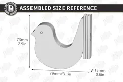Wooden Wall Hooks Laser Cut | Plywood Birds Wall Hook SVG Product Image 2