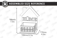 House Shaped Organizer Laser Cut | Desktop Storage Box SVG Product Image 2