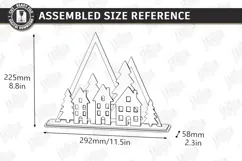 3D Minimalist Wooden and White Christmas Décor Laser Cut Product Image 2