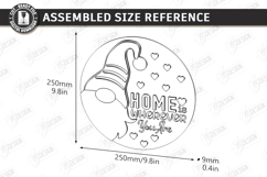 Valentine's Day Round Door Sign Laser Cut | Romantic Design Product Image 2