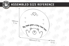 Pregnancy Test Reveal Disc Laser Cut | Baby Reveal SVG | CNC Product Image 2