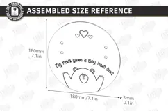 Pregnancy Test Reveal Disc Laser Cut | Baby Reveal SVG | CNC Product Image 2