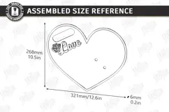 Valentine Flower Holder Card Laser Cut | Bouquet Holder SVG Product Image 2