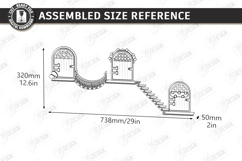 Miniature Wall Fairy Door Laser Cut Bundle | 3D Magic Door Product Image 2