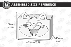 Funny Tissue Box Laser Cut | Cute Cartoon Animal | Fox SVG Product Image 2