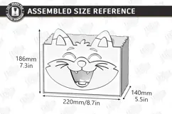 Funny Tissue Box Laser Cut | Cute Cartoon Animal | Fox SVG Product Image 2