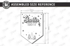 Personalized Santa Please Stop Here Banner Laser Cut | CNC Product Image 2