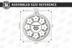 Mother's Day Floral Ornament Laser Cut | Gift Tag SVG | CNC Product Image 2