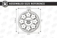 Mother's Day Floral Ornament Laser Cut | Gift Tag SVG | CNC Product Image 2