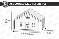 3D House Organizer Laser Cut | Storage Box | Village Cottage Product Image 4
