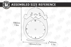 Kids Table Clock Laser Cut | Chick Shaped Clock | Kids Laser Product Image 2