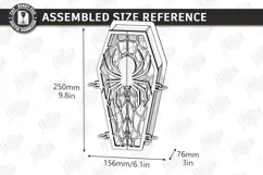 Wooden Halloween Coffin Candy Box Laser Cut | 3D Treat Box Product Image 3