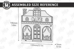 Miniature Village Blocks Toy Laser Cut | Town House Product Image 2