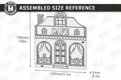 Miniature Village Blocks Toy Laser Cut | Town House Product Image 2