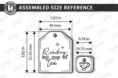Tea Bag Bookmark Laser Cut | Reading Accessories | Glowforge Product Image 2