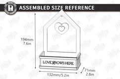 Valentine's Day Planter Holder Laser Cut | Flower Box SVG Product Image 2