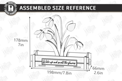 3d layered Flower - Wooden Spring Flowers Decor Laser Bundle Product Image 21