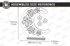 Crescent Moon Nightlight Lamp Laser Cut | Table Lamp | CNC Product Image 2