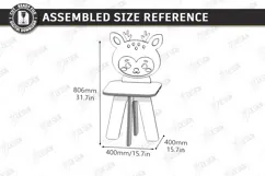 Animal Kids Chair Laser Cut | Nursery | Kids Laser | Deer Product Image 2